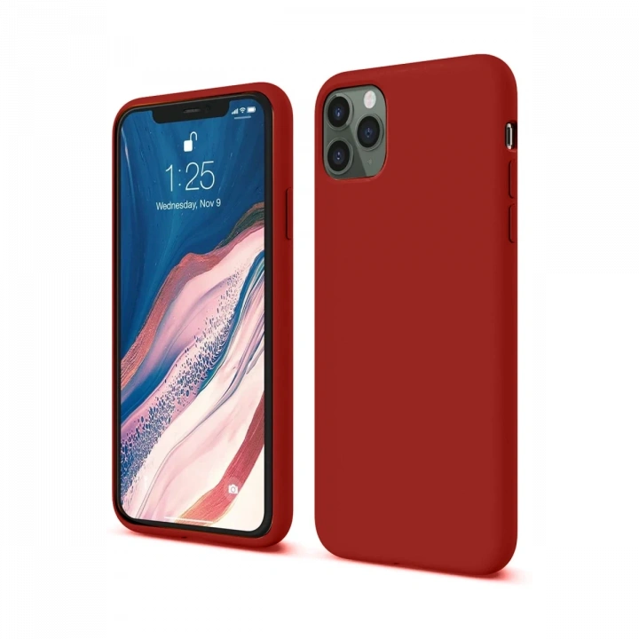 BFS  iPhone 11 Pro Kılıf First Silikon - Bordo