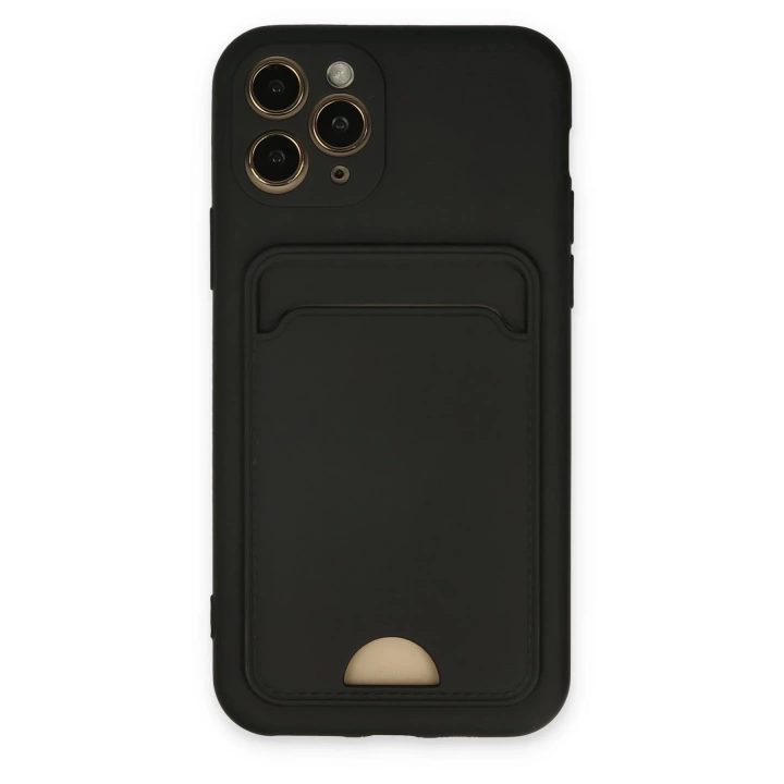 BFS  iPhone 11 Pro Kılıf Kelvin Kartvizitli Silikon - Siyah