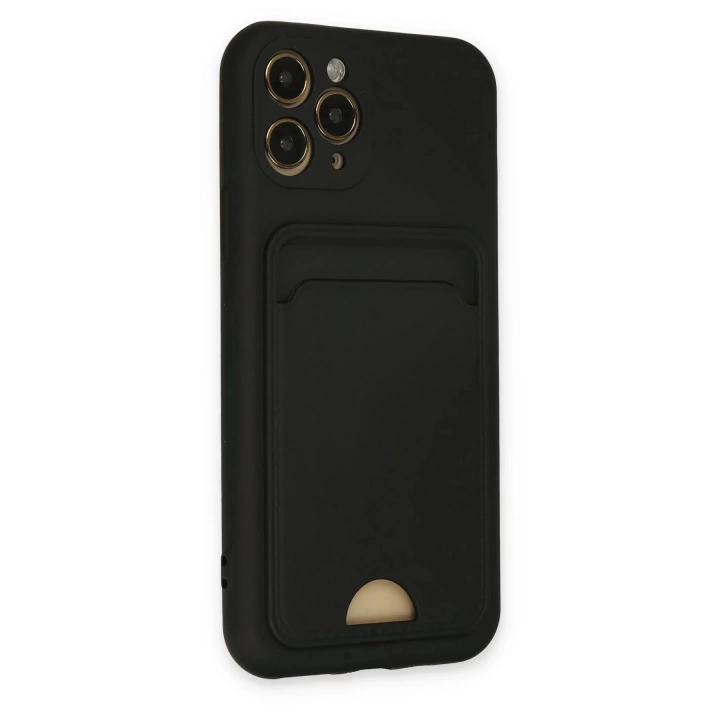 BFS  iPhone 11 Pro Kılıf Kelvin Kartvizitli Silikon - Siyah
