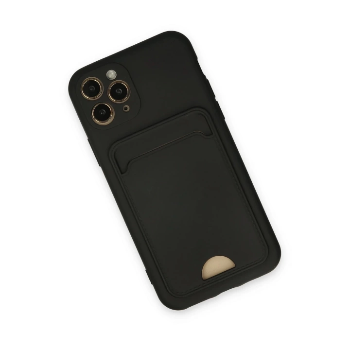 BFS  iPhone 11 Pro Kılıf Kelvin Kartvizitli Silikon - Siyah