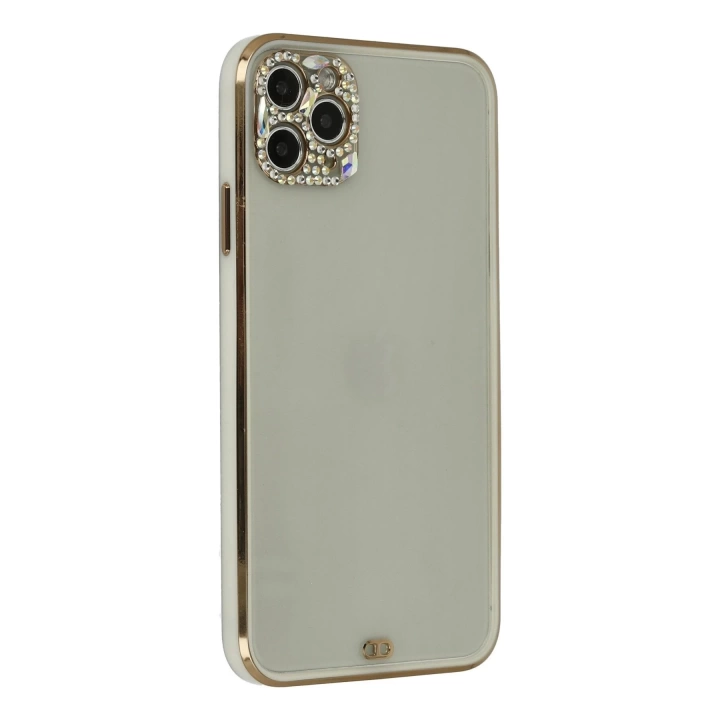 BFS  iPhone 11 Pro Kılıf Liva Taşlı Silikon - Beyaz