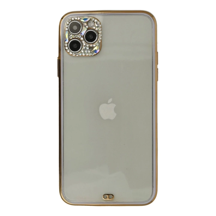 BFS  iPhone 11 Pro Kılıf Liva Taşlı Silikon - Mor