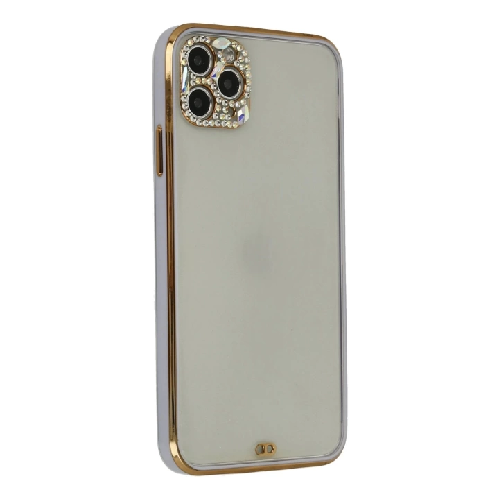 BFS  iPhone 11 Pro Kılıf Liva Taşlı Silikon - Mor
