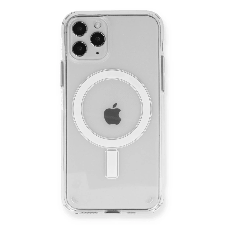 BFS  iPhone 11 Pro Kılıf Magneticsafe Şeffaf Silikon - Şeffaf