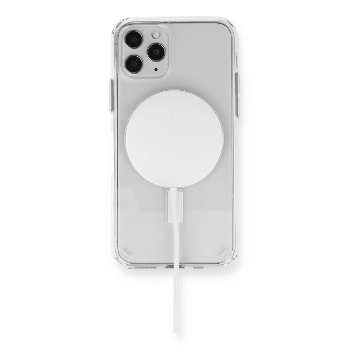 BFS  iPhone 11 Pro Kılıf Magneticsafe Şeffaf Silikon - Şeffaf