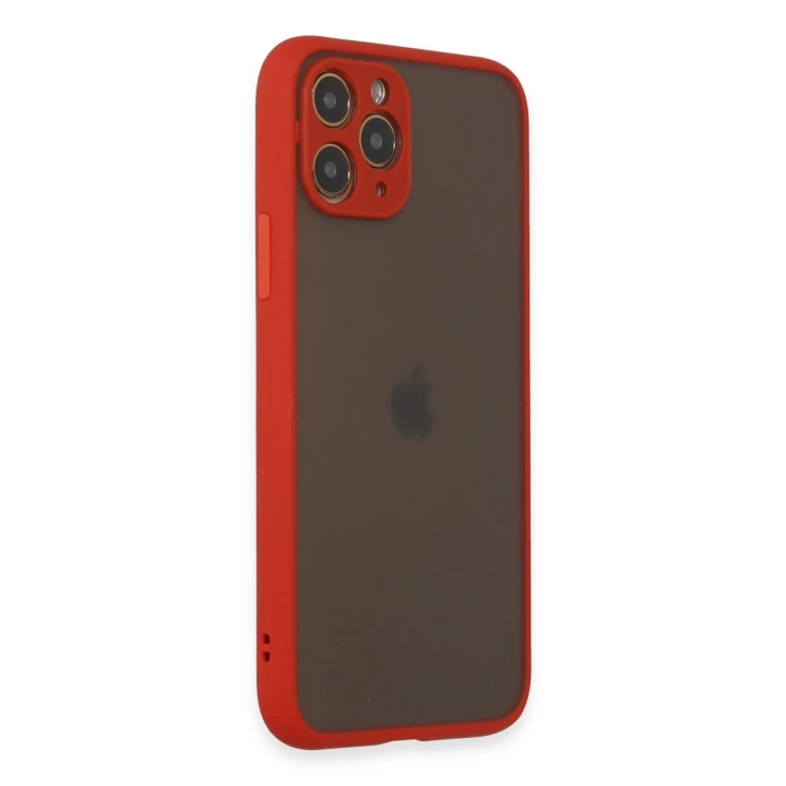 BFS  iPhone 11 Pro Kılıf Montreal Silikon Kapak - Kırmızı