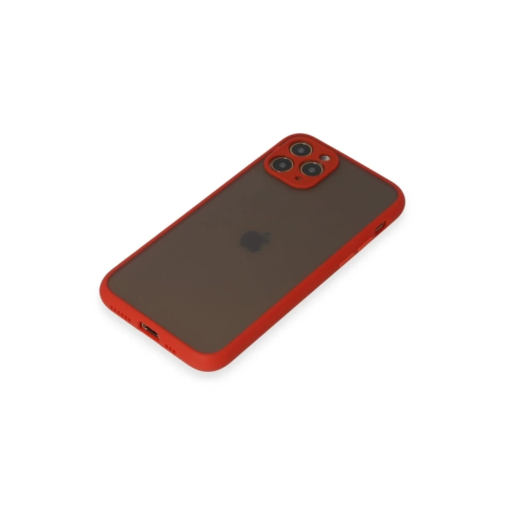 BFS  iPhone 11 Pro Kılıf Montreal Silikon Kapak - Kırmızı