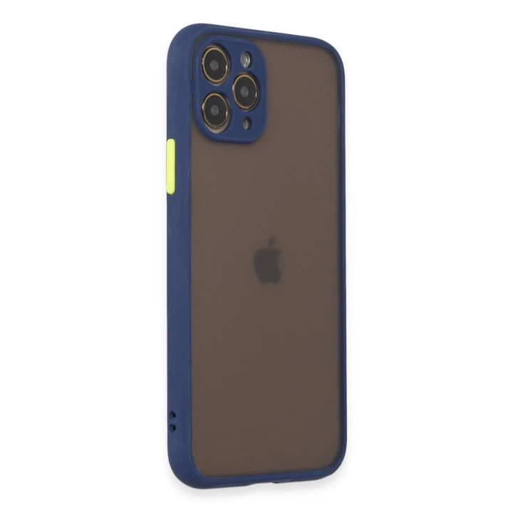 BFS  iPhone 11 Pro Kılıf Montreal Silikon Kapak - Lacivert