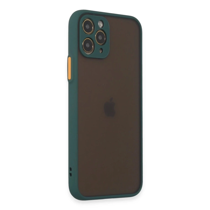 BFS  iPhone 11 Pro Kılıf Montreal Silikon Kapak - Yeşil