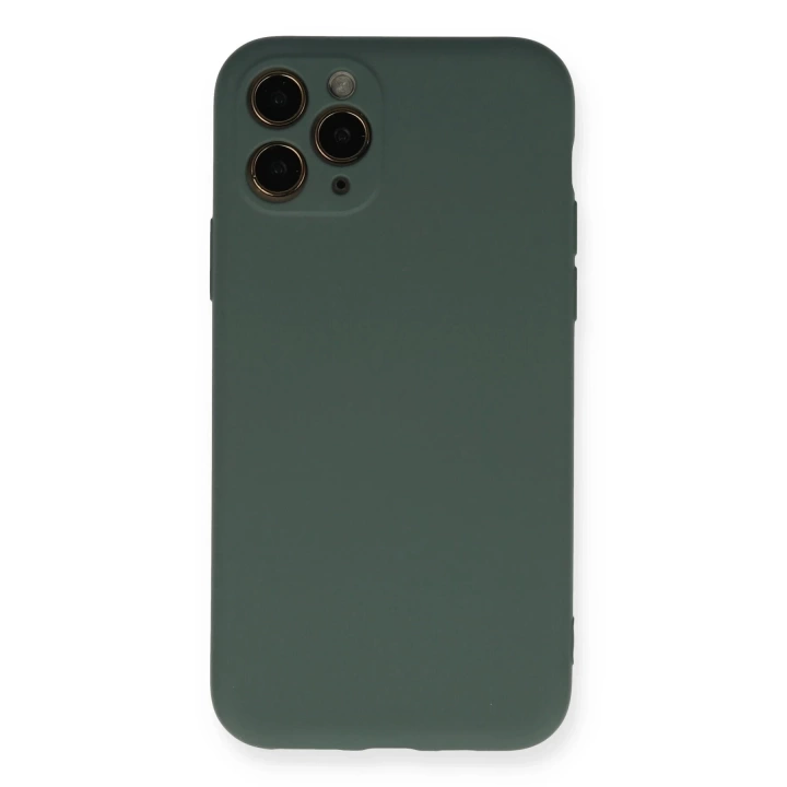 BFS  iPhone 11 Pro Kılıf Nano içi Kadife Silikon - Koyu Yeşil