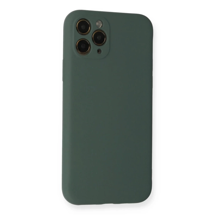BFS  iPhone 11 Pro Kılıf Nano içi Kadife Silikon - Koyu Yeşil
