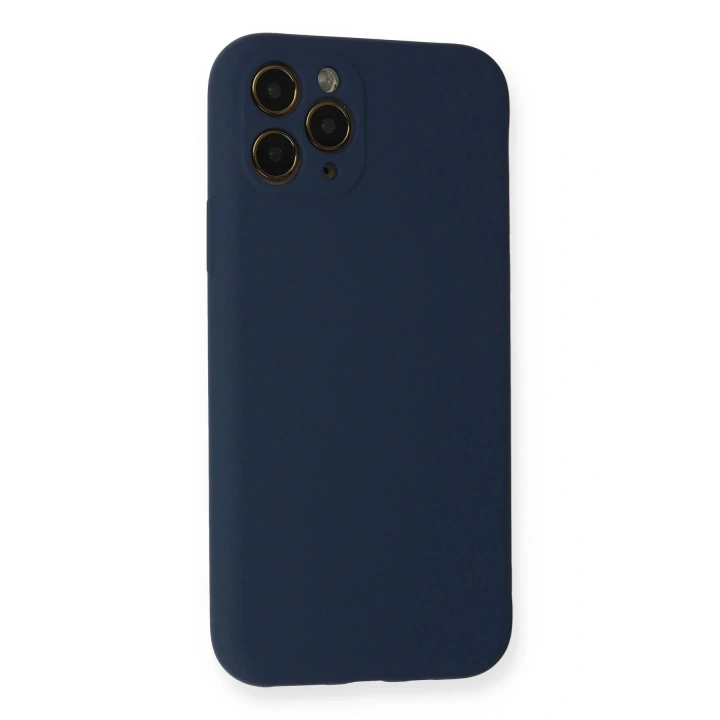 BFS iPhone 11 Pro Kılıf Nano içi Kadife Silikon - Lacivert