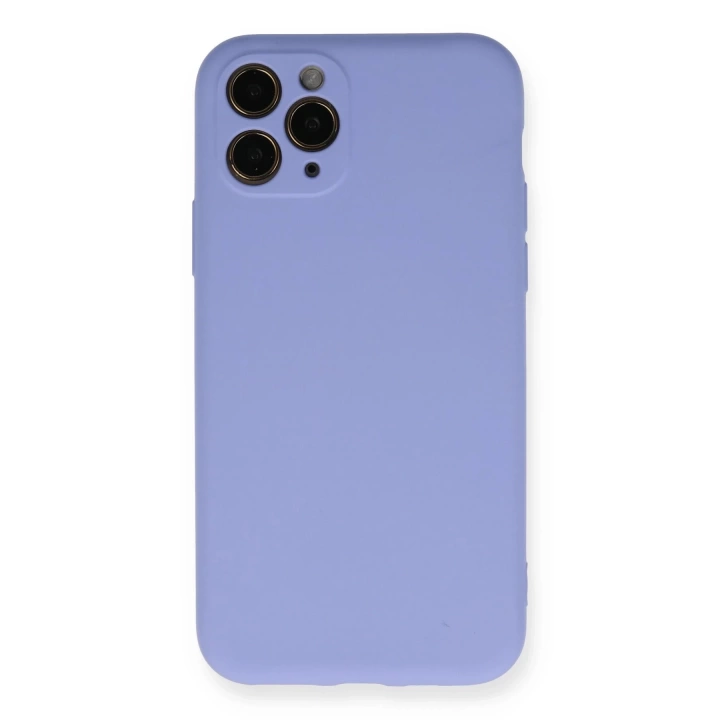 BFS  iPhone 11 Pro Kılıf Nano içi Kadife Silikon- Lila