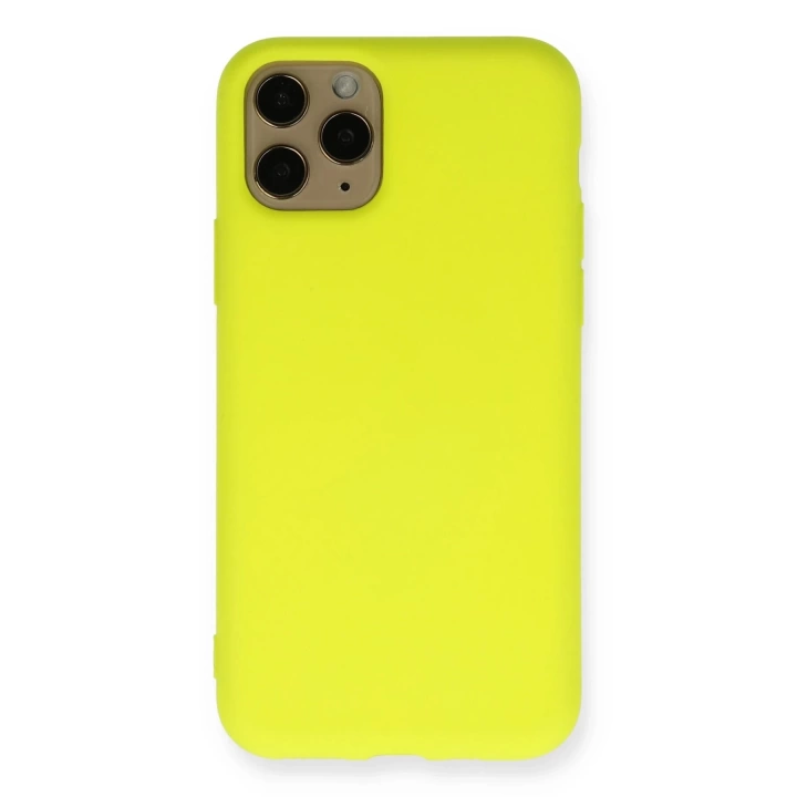 BFS  iPhone 11 Pro Kılıf Nano içi Kadife Silikon - Sarı