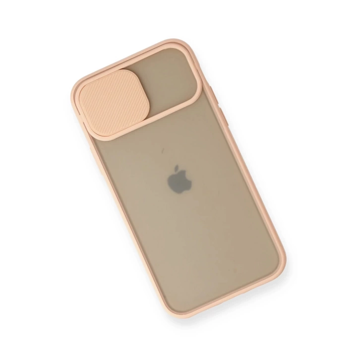 BFS  iPhone 11 Pro Kılıf Palm Buzlu Kamera Sürgülü Silikon - Pembe