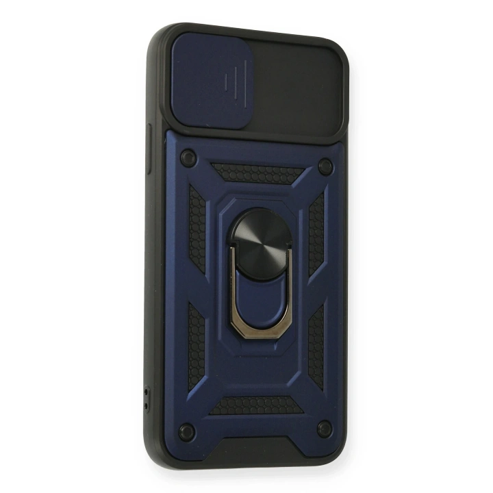 BFS  iPhone 11 Pro Kılıf Pars Lens Yüzüklü Silikon - Lacivert