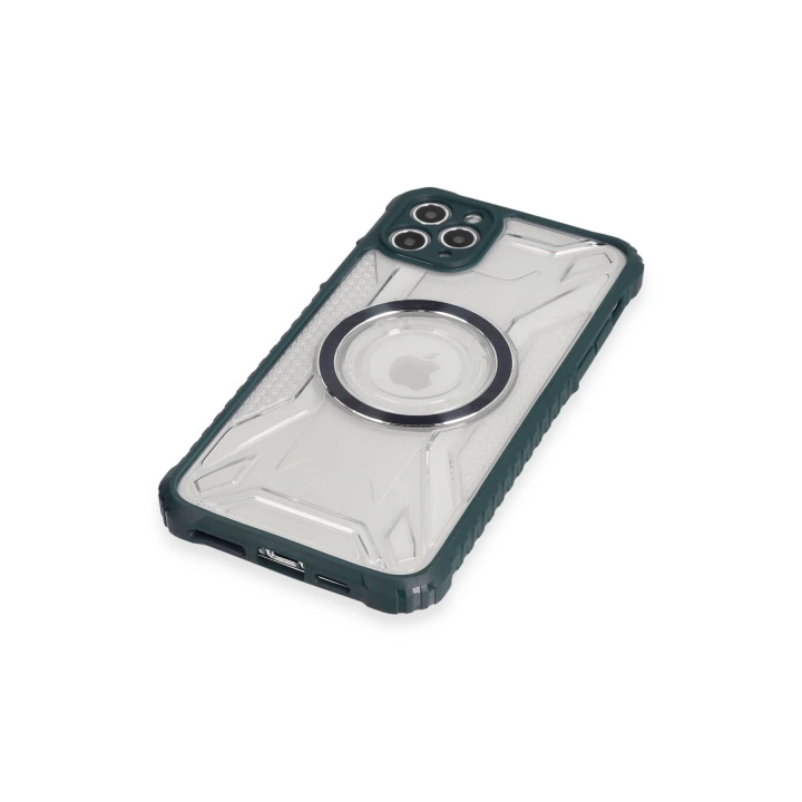 BFS  iPhone 11 Pro Kılıf Prag Magneticsafe Kapak - Koyu Yeşil