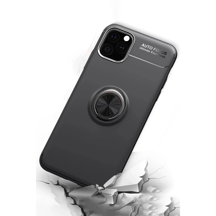BFS  iPhone 11 Pro Kılıf Range Yüzüklü Silikon - Mavi