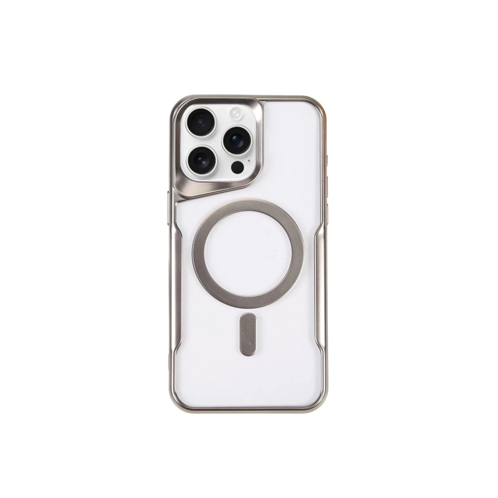BFS  iPhone 11 Pro Max Kılıf Boyi Magsafe Silikon Kapak - Gümüş