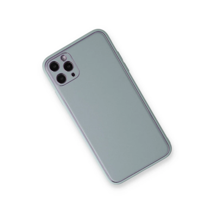 BFS  iPhone 11 Pro Max Kılıf Coco Deri Silikon Kapak - Turkuaz
