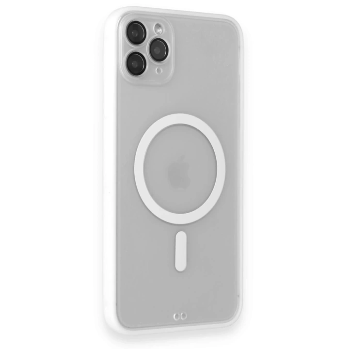 BFS  iPhone 11 Pro Max Kılıf Grand Magneticsafe Kapak - Beyaz