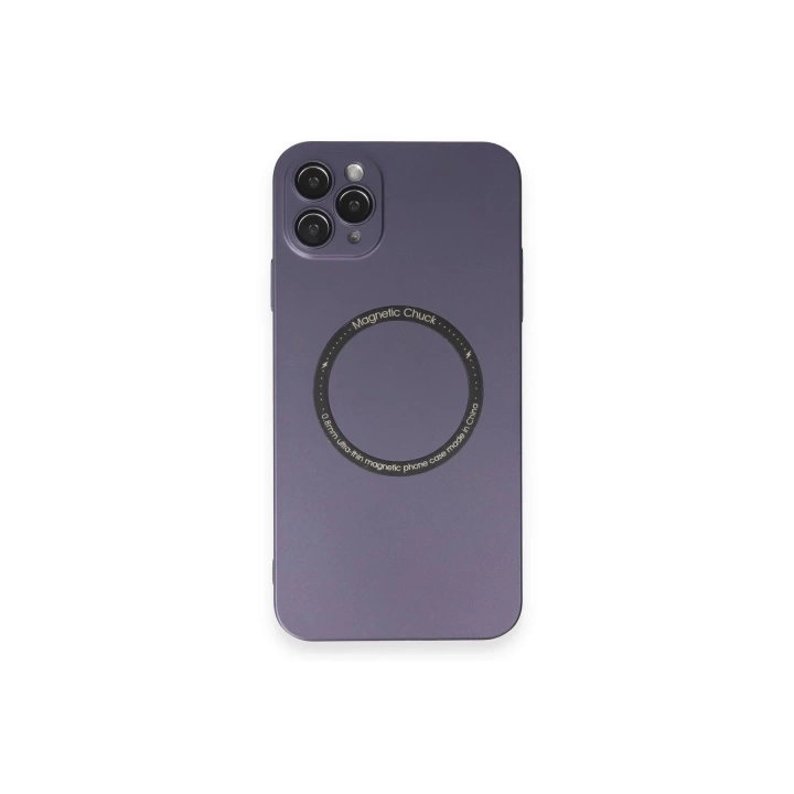 BFS  iPhone 11 Pro Max Kılıf Jack Magneticsafe Lens Silikon - Mor