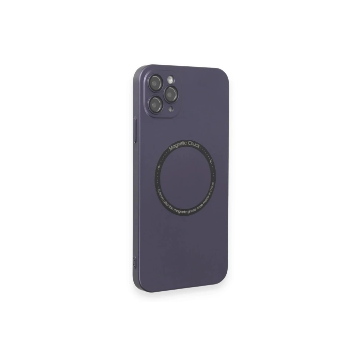 BFS  iPhone 11 Pro Max Kılıf Jack Magneticsafe Lens Silikon - Mor