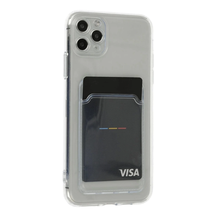 BFS  iPhone 11 Pro Max Kılıf Kart Şeffaf Silikon - Şeffaf