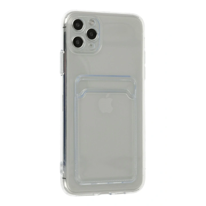 BFS  iPhone 11 Pro Max Kılıf Kart Şeffaf Silikon - Şeffaf