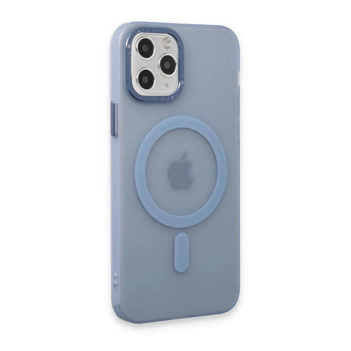 BFS  iPhone 11 Pro Max Kılıf Lodos Magneticsafe Mat Kapak - Sierra Blue