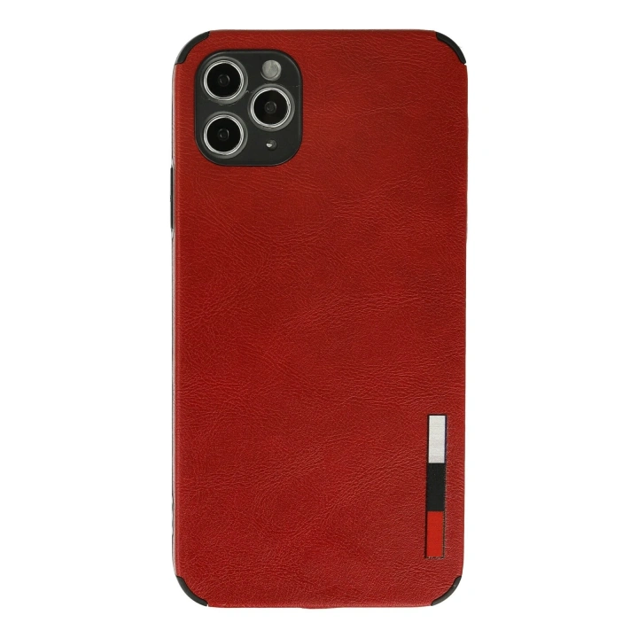 BFS  iPhone 11 Pro Max Kılıf Loop Deri Silikon - Kırmızı