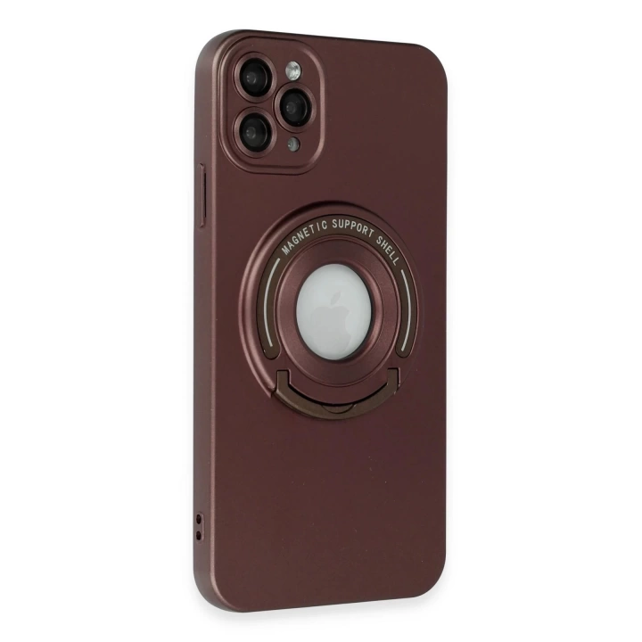 BFS  iPhone 11 Pro Max Kılıf Lukka Magneticsafe Kapak - Kahverengi