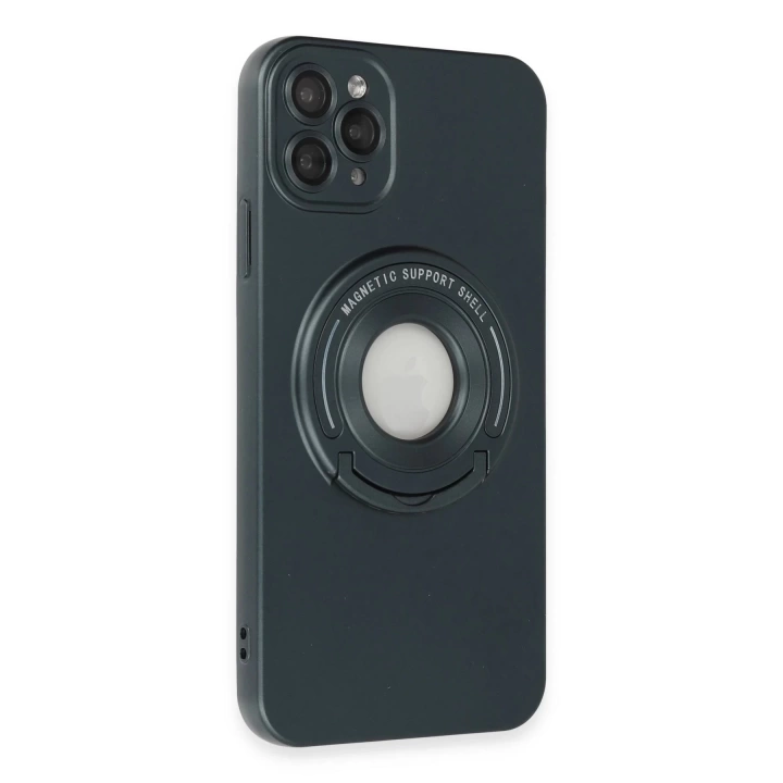 BFS  iPhone 11 Pro Max Kılıf Lukka Magneticsafe Kapak - Koyu Yeşil
