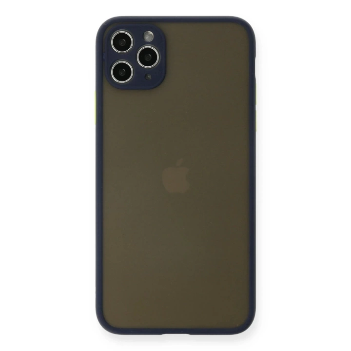 BFS  iPhone 11 Pro Max Kılıf Montreal Silikon Kapak - Lacivert
