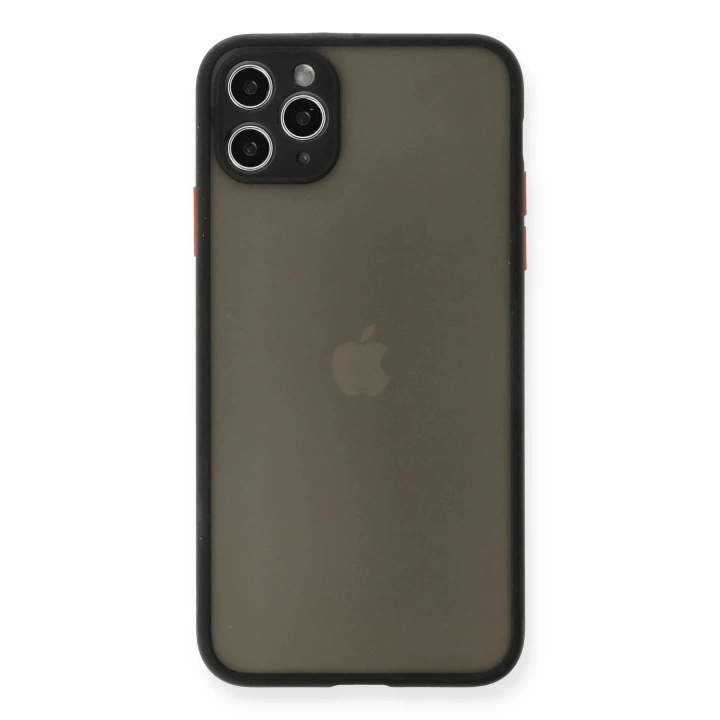 BFS  iPhone 11 Pro Max Kılıf Montreal Silikon Kapak - Siyah