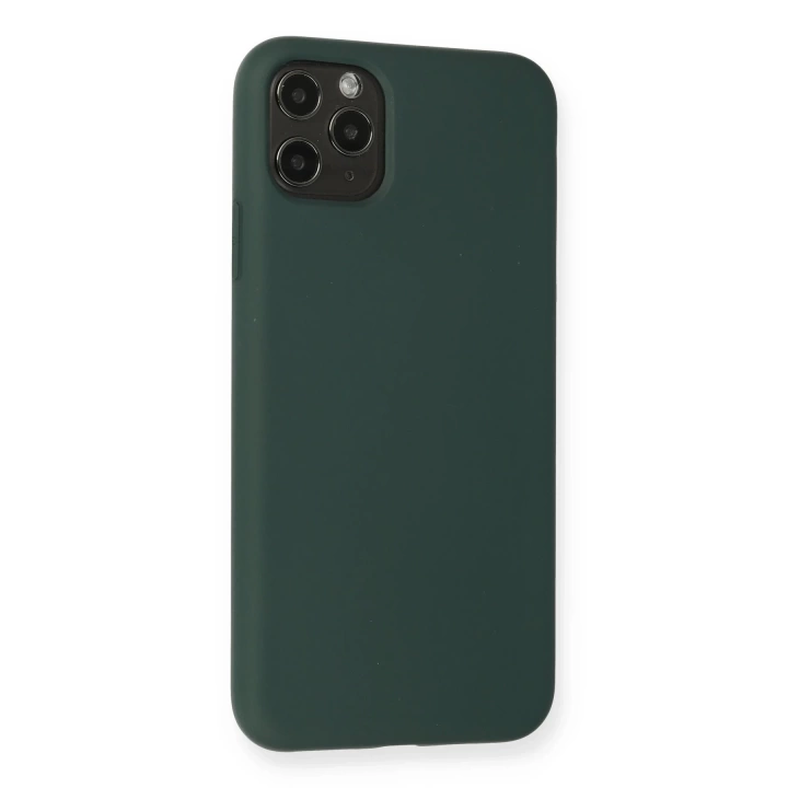 BFS  iPhone 11 Pro Max Kılıf Nano içi Kadife Silikon - Koyu Yeşil