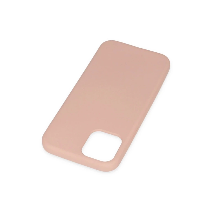 BFS  iPhone 11 Pro Max Kılıf Nano içi Kadife Silikon - Pudra