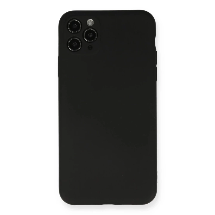 BFS  iPhone 11 Pro Max Kılıf Nano içi Kadife Silikon - Siyah