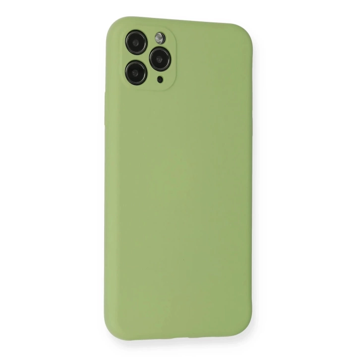 BFS  iPhone 11 Pro Max Kılıf Nano içi Kadife Silikon- Yeşil