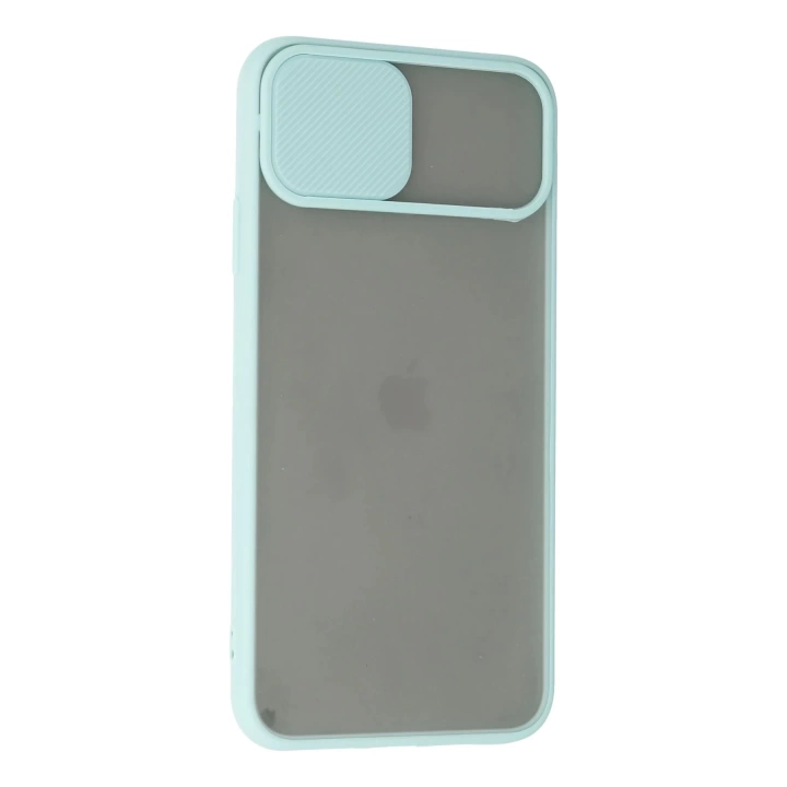 BFS  iPhone 11 Pro Max Kılıf Palm Buzlu Kamera Sürgülü Silikon - Turkuaz