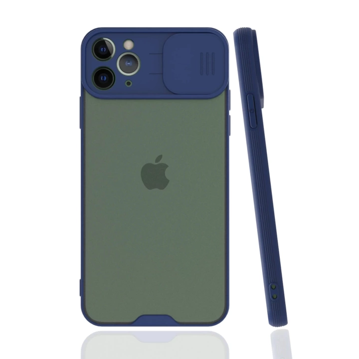 BFS  iPhone 11 Pro Max Kılıf Platin Kamera Koruma Silikon - Lacivert