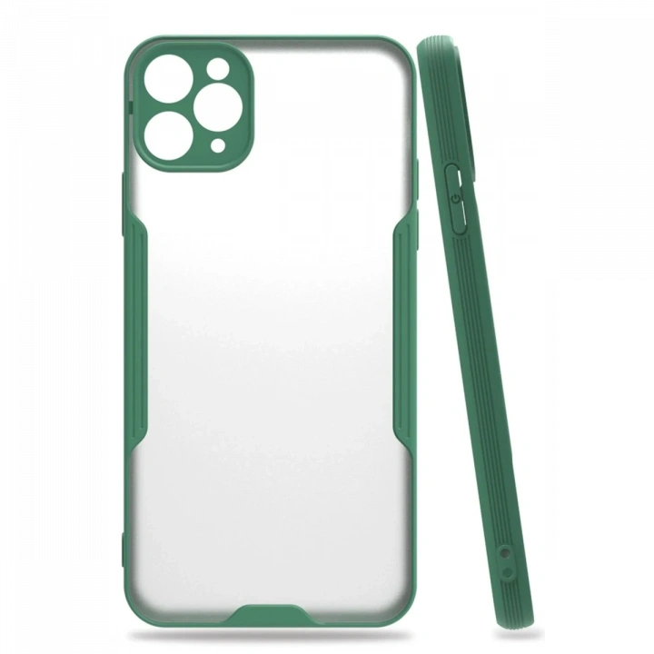 BFS  iPhone 11 Pro Max Kılıf Platin Silikon - Yeşil