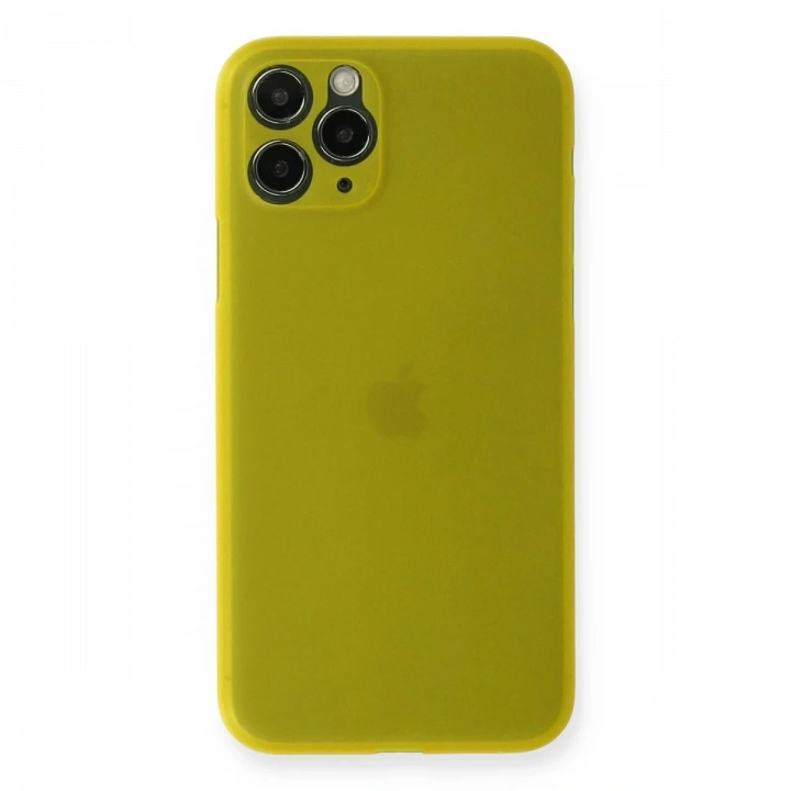 BFS  iPhone 11 Pro Max Kılıf PP Ultra İnce Kapak - Sarı