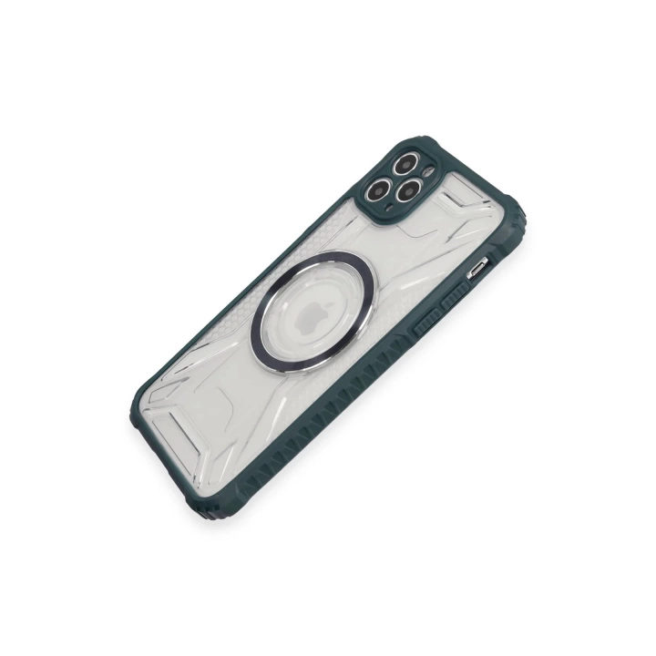 BFS  iPhone 11 Pro Max Kılıf Prag Magneticsafe Kapak - Koyu Yeşil
