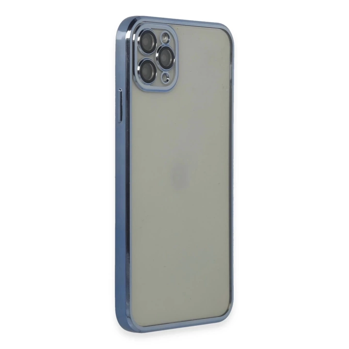 BFS  iPhone 11 Pro Max Kılıf Razer Lensli Silikon - Açık Mavi