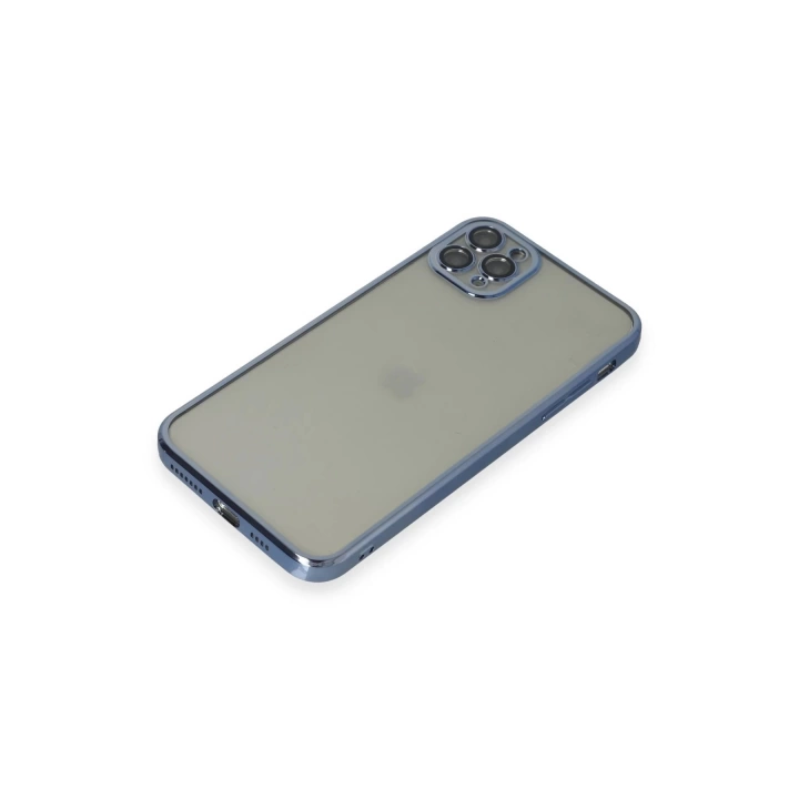 BFS  iPhone 11 Pro Max Kılıf Razer Lensli Silikon - Açık Mavi