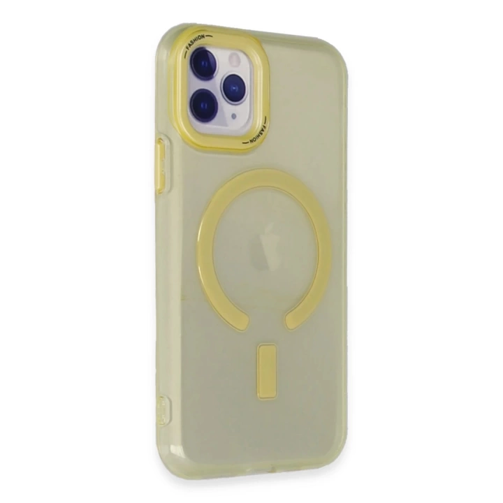 BFS  iPhone 11 Pro Max Kılıf Troy Magsafe Kapak - Sarı