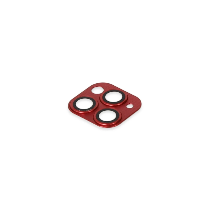 BFS  iPhone 11 Pro Max Pers Alüminyum Kamera Lens - Kırmızı