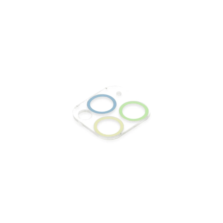 BFS  iPhone 11 Pro Max Renkli Kamera Lens Koruma Cam - Yeşil-Sarı