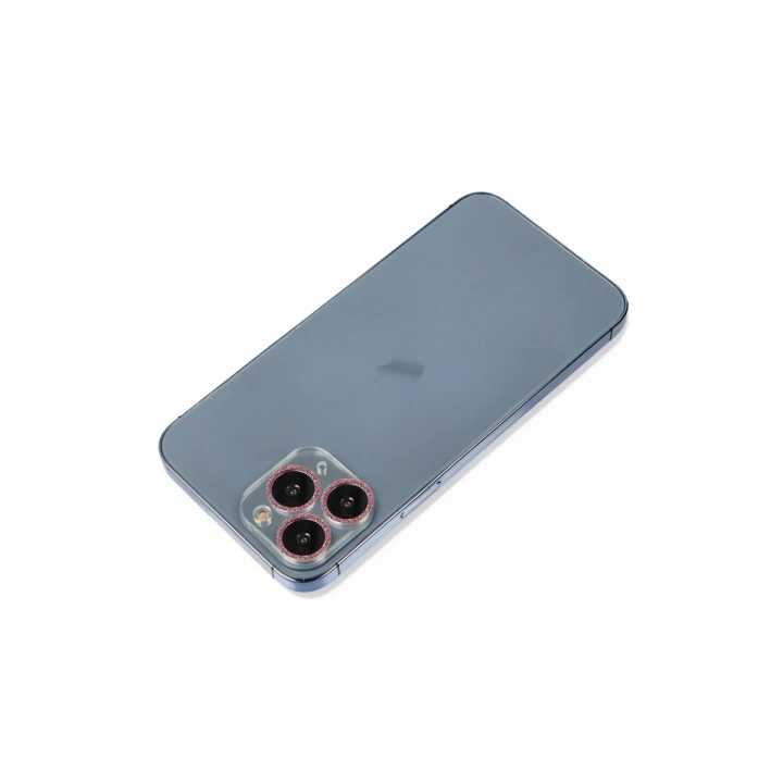 BFS  iPhone 11 Pro Max Shine Kamera Lens Koruma Cam - Pembe